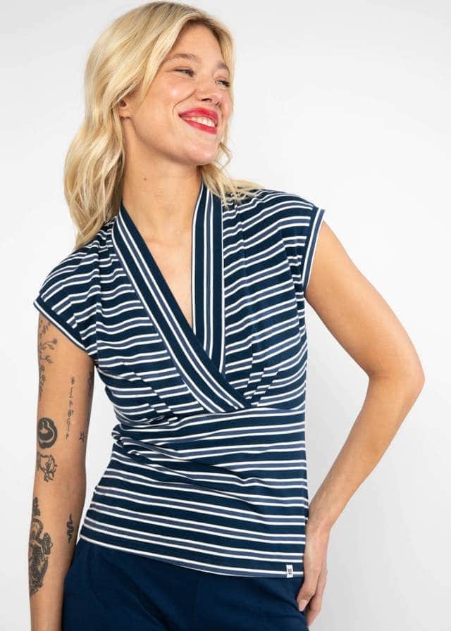 Streifenshirt Virgin Venus - Caravan Stripes Blue von Blutsgeschwister