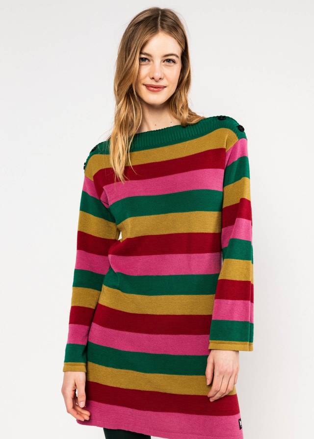 Strickkleid Carnaby Rainbow - Little Party Stripe Knit von Blutsgeschwister