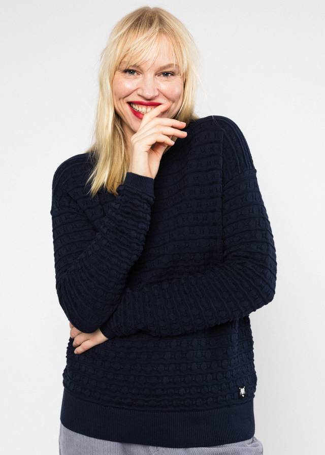 Strickpullover Chic Promenade - Folklore Blue Knit von Blutsgeschwister