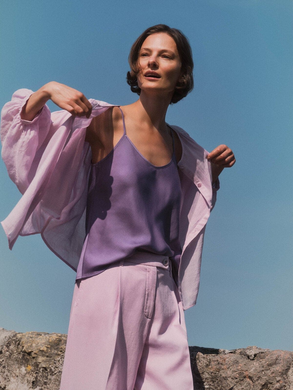 Bluse mit Kräuseln - Orchid von Lanius