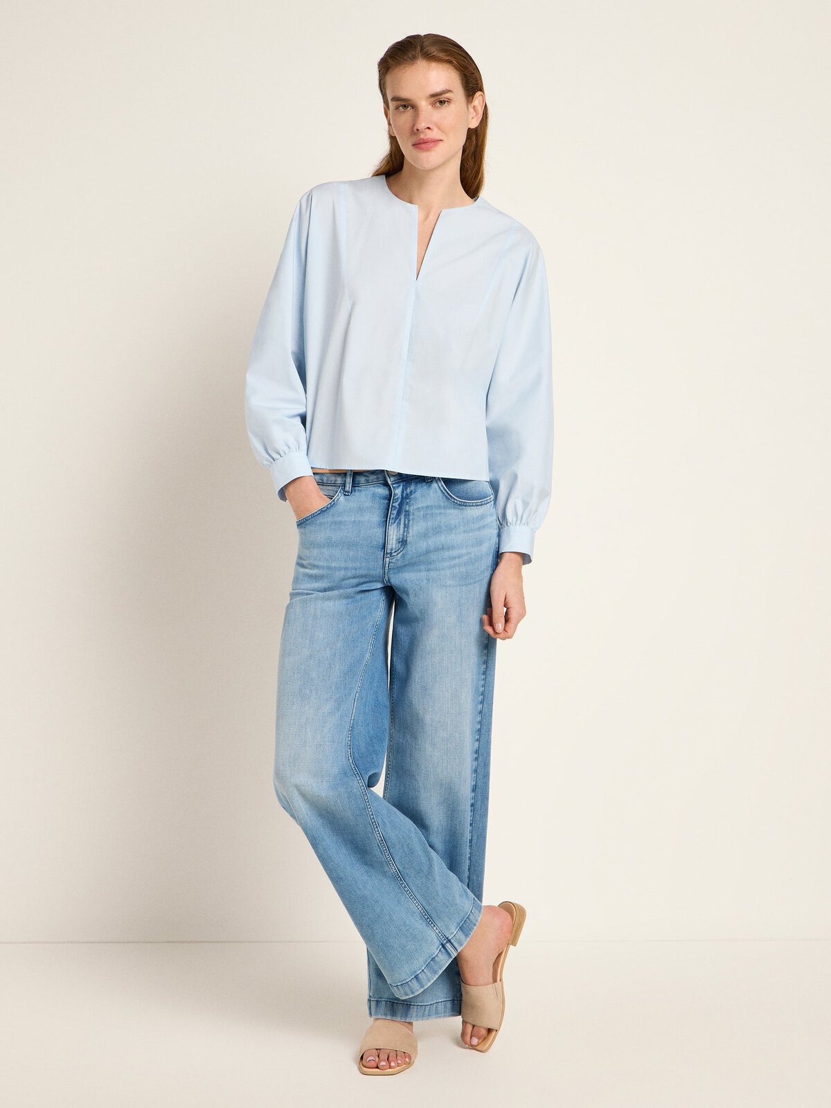 Bluse mit Kräuseln - Skyway von Lanius