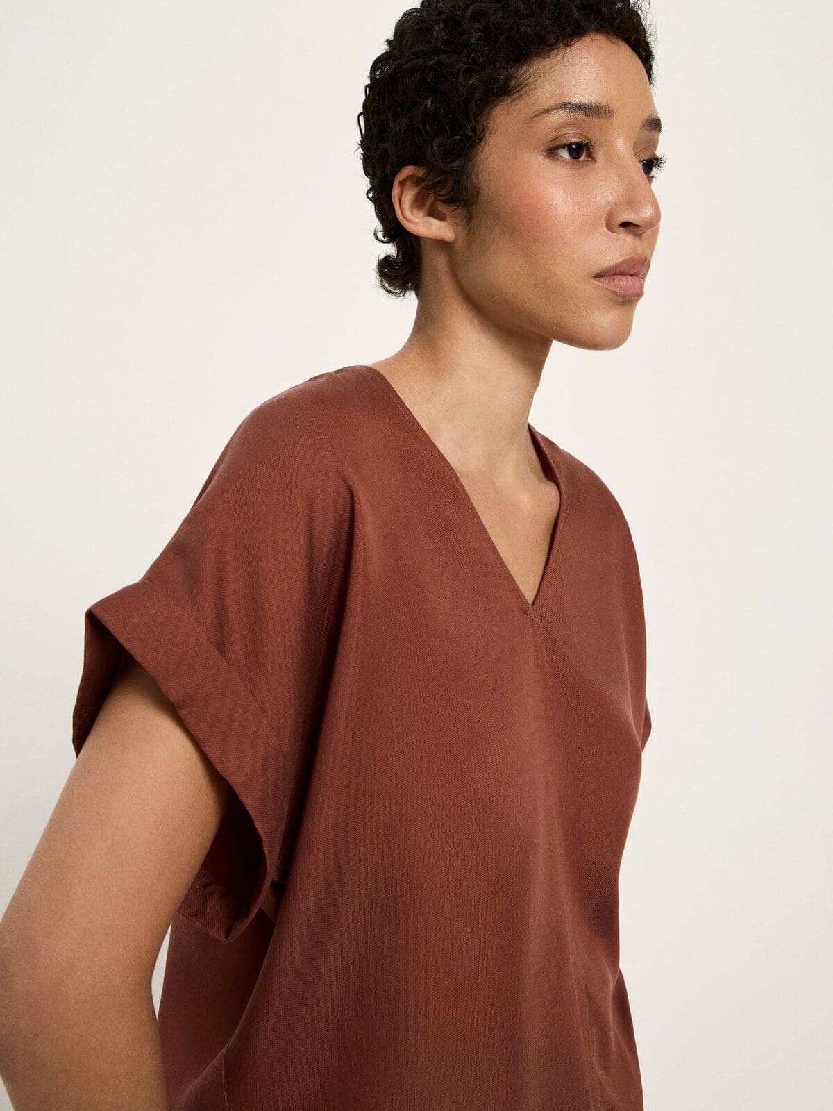 Blusenshirt - Dark Mocca von Lanius