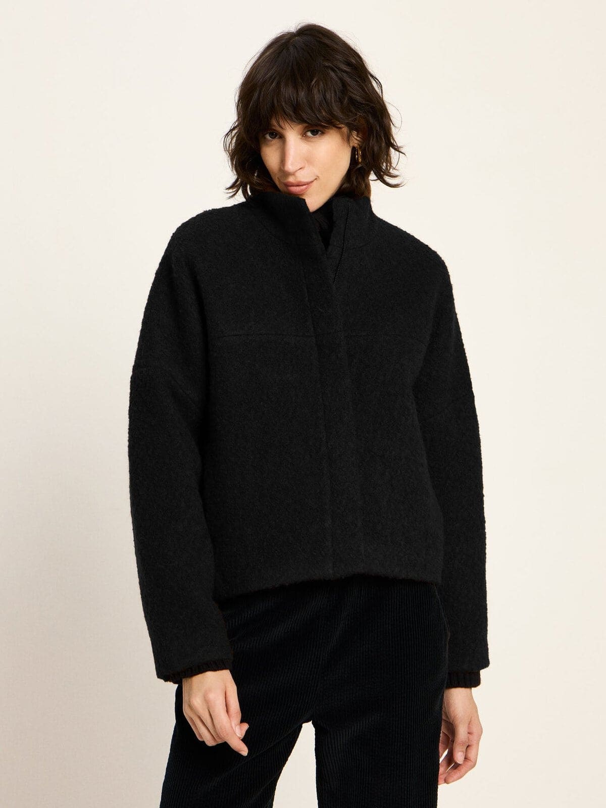 Boucle Jacke (GOTS) - Black von Lanius