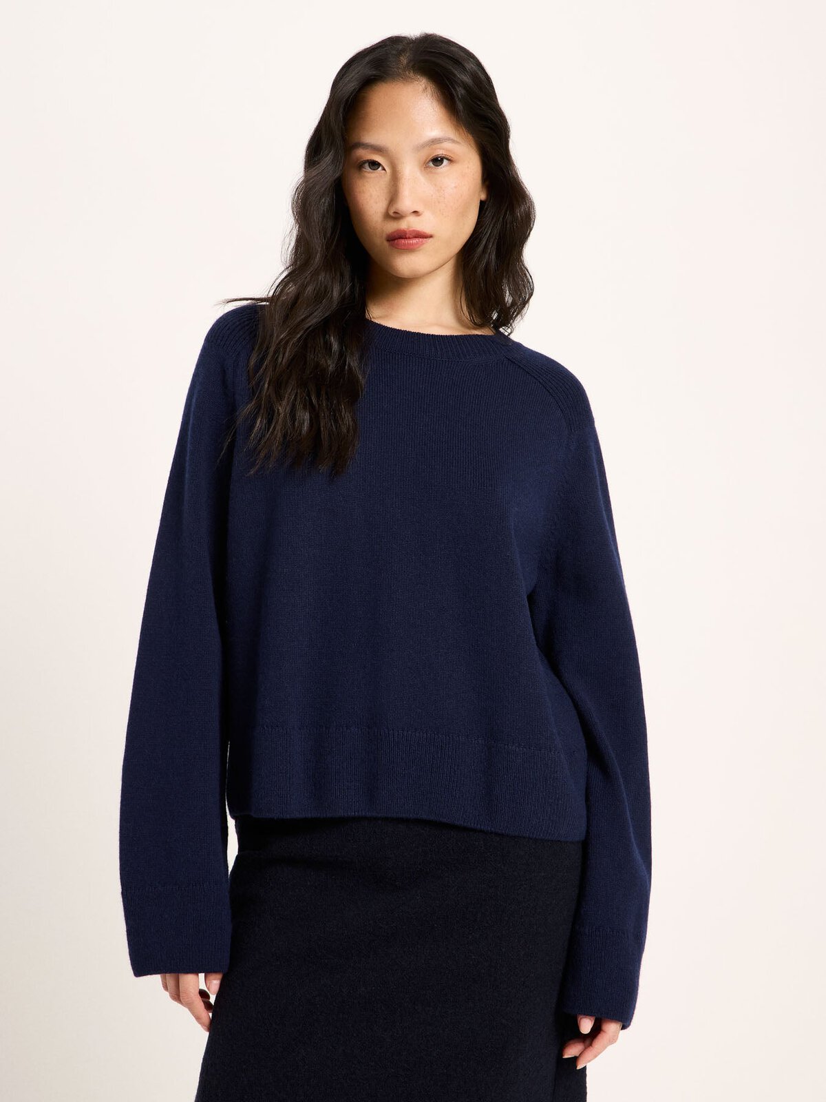 Cropped Pullover (GOTS) - Midnight von Lanius