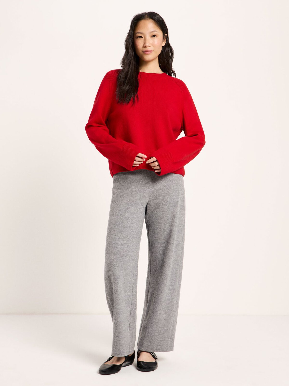 Cropped Pullover (GOTS) - Red von Lanius