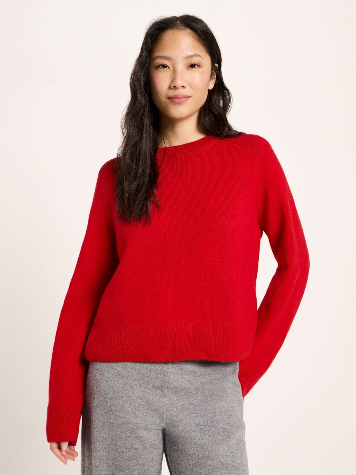 Cropped Pullover (GOTS) - Red von Lanius
