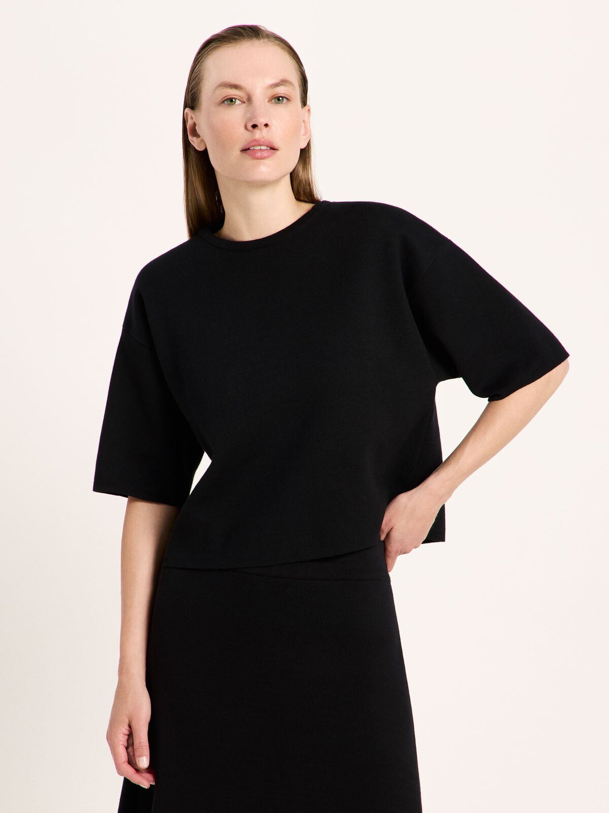 Doubleface Pullover (GOTS) - Black von Lanius