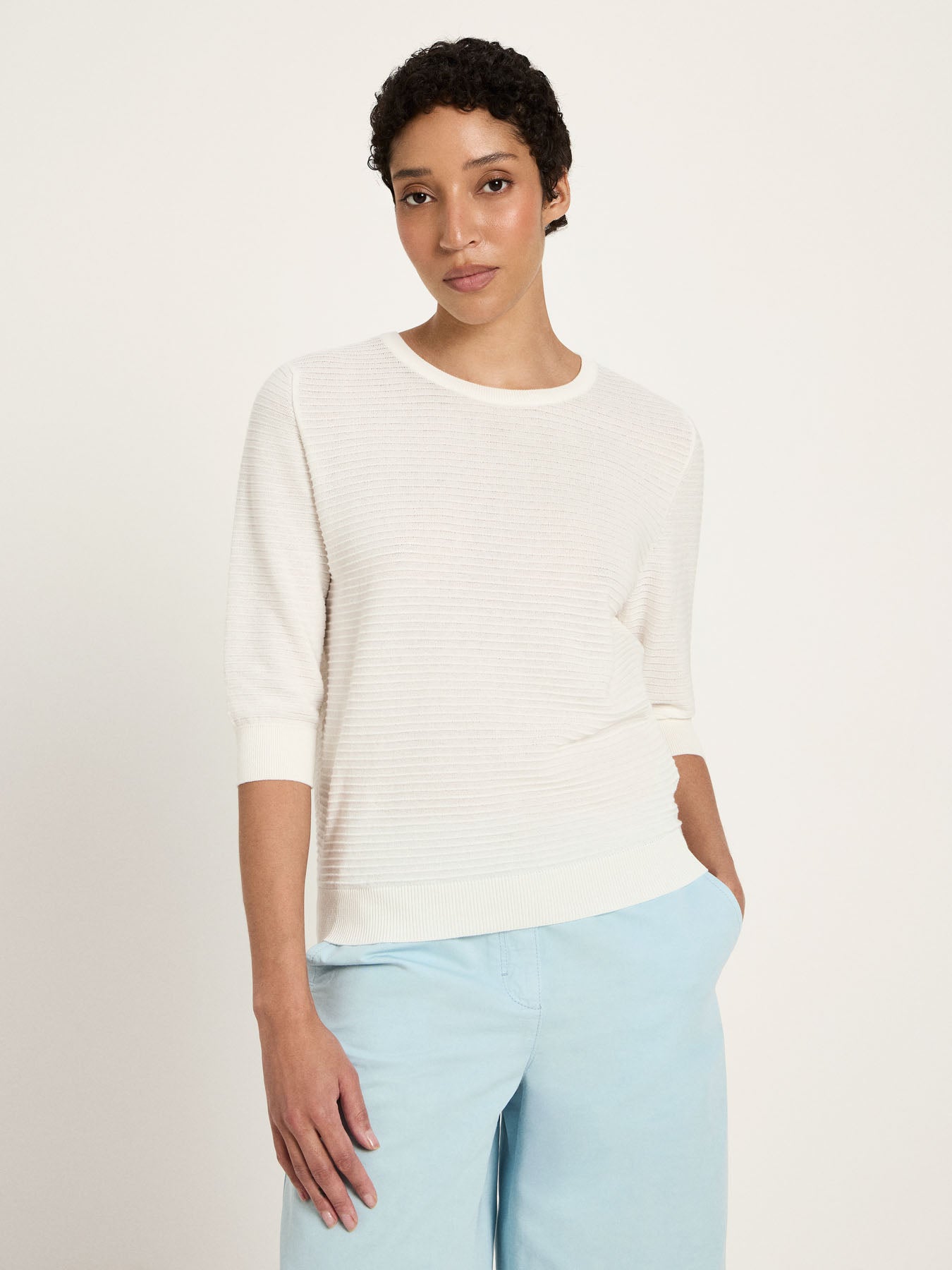 Halbarmpullover (GOTS) - Off White von Lanius