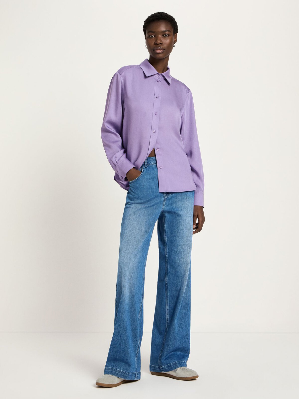 Hemdbluse - Purple Haze von Lanius