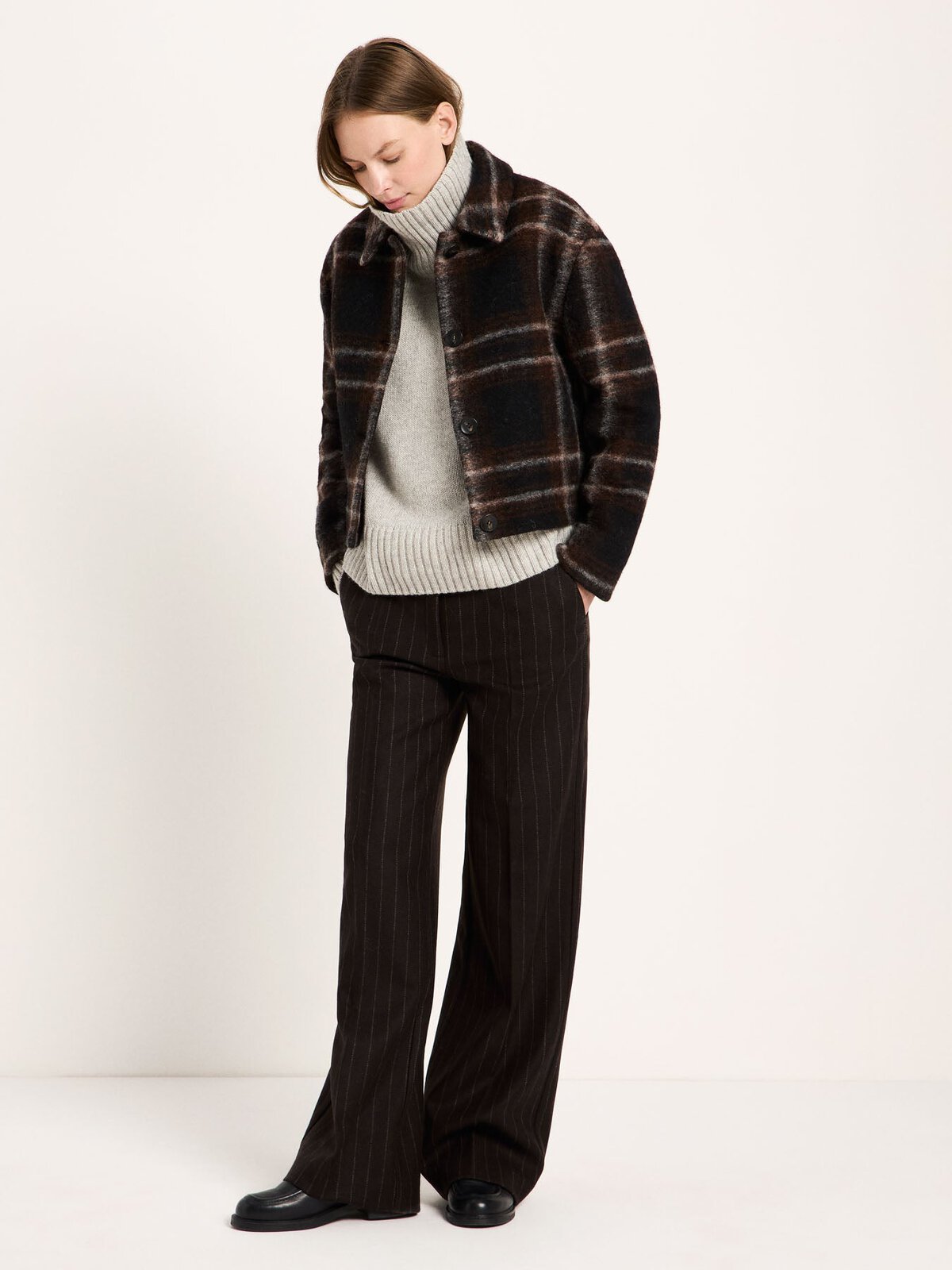 Karo Jacke - Black / Brown Multicolour von Lanius
