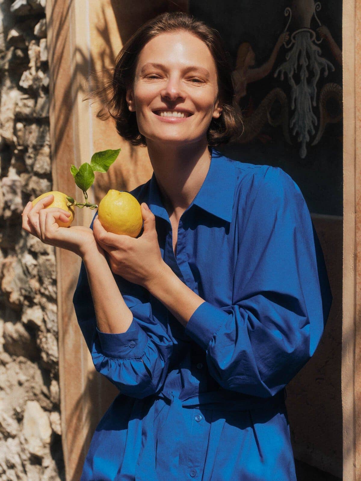 Kleid mit Kräuseln (GOTS) - Lapis von Lanius