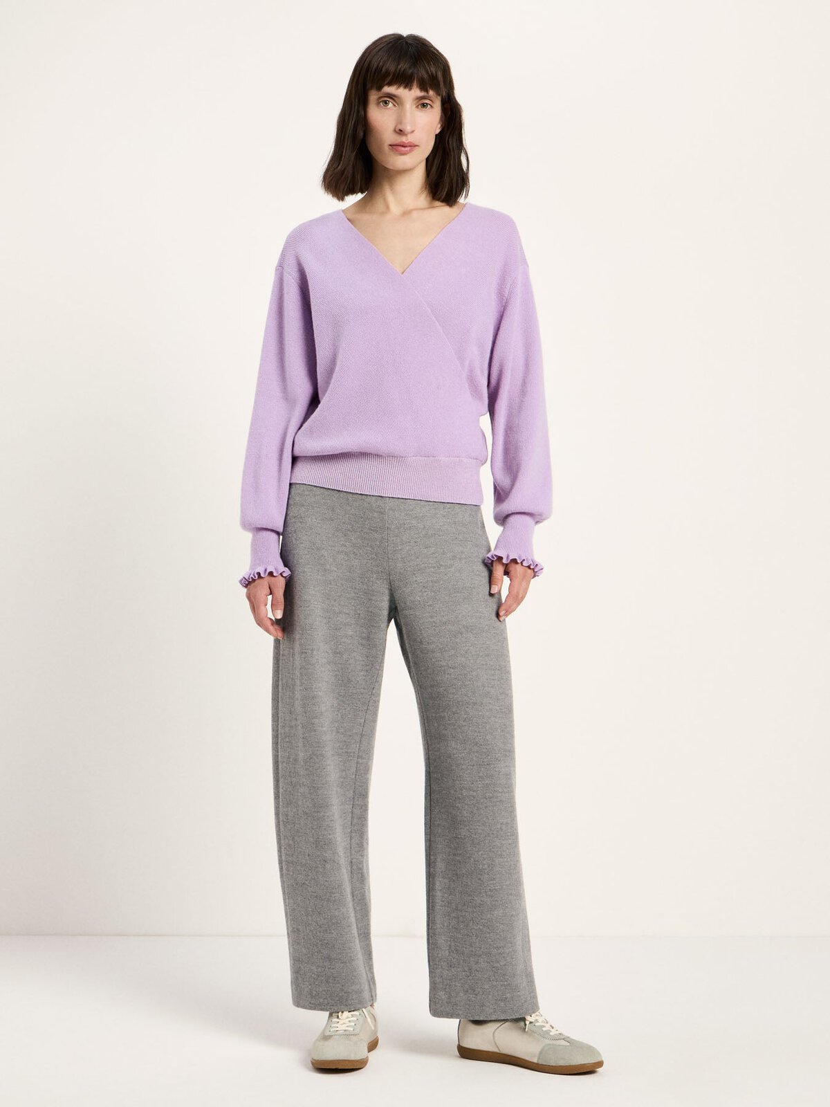Pullover in Wickeloptik - Pale Violet von Lanius