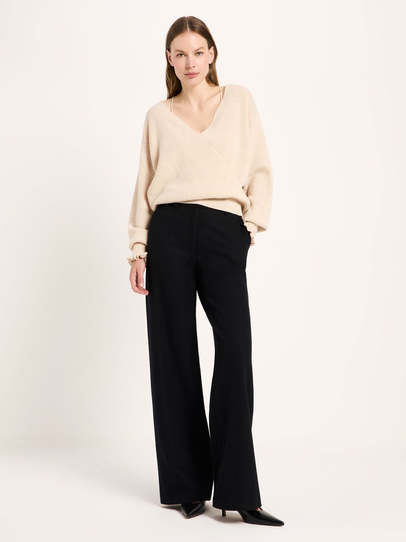 Pullover in Wickeloptik - Sahara Melange von Lanius