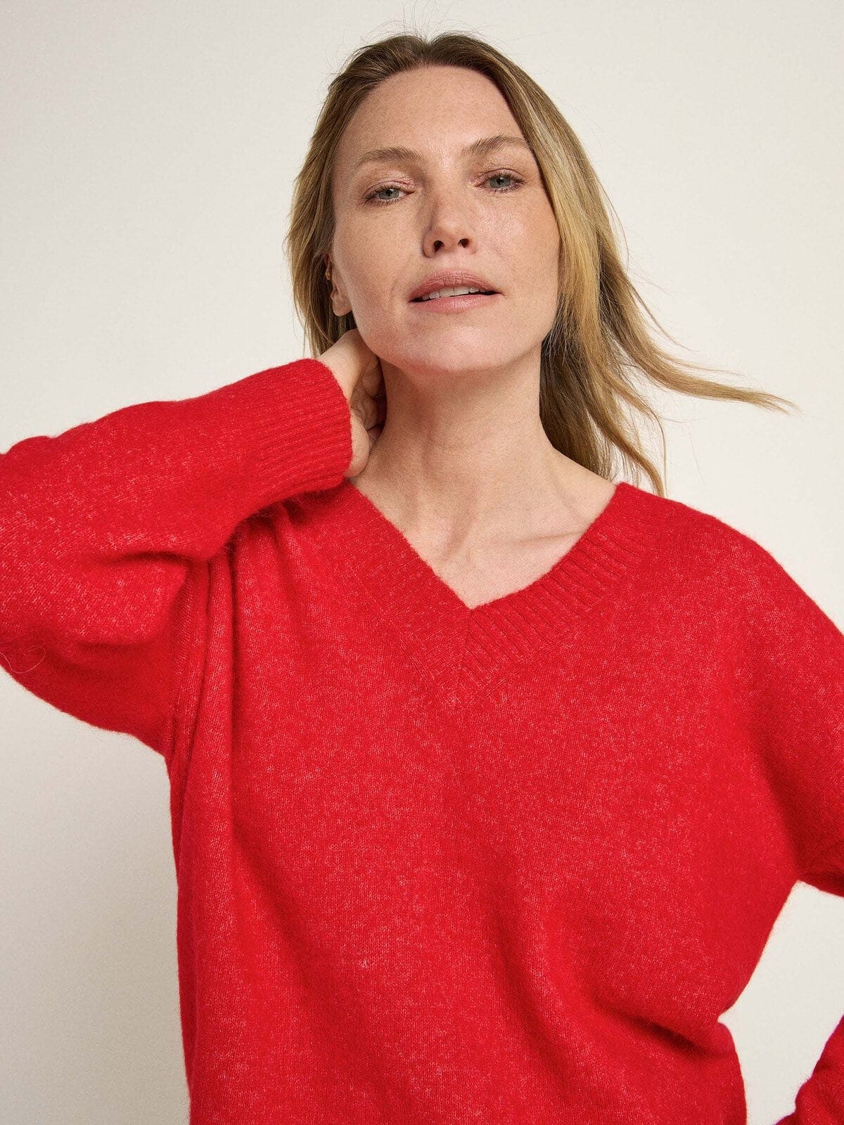 Pullover mit V-Ausschnitt - Red von Lanius