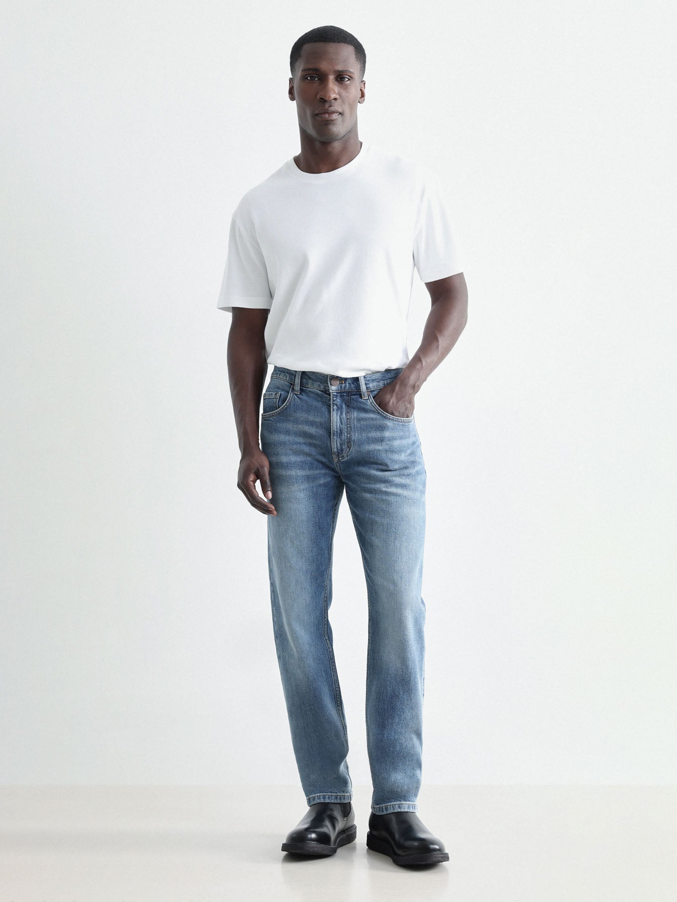 Regular Jeans "BRYN" (GOTS) - Mid Blue Denim von Lanius
