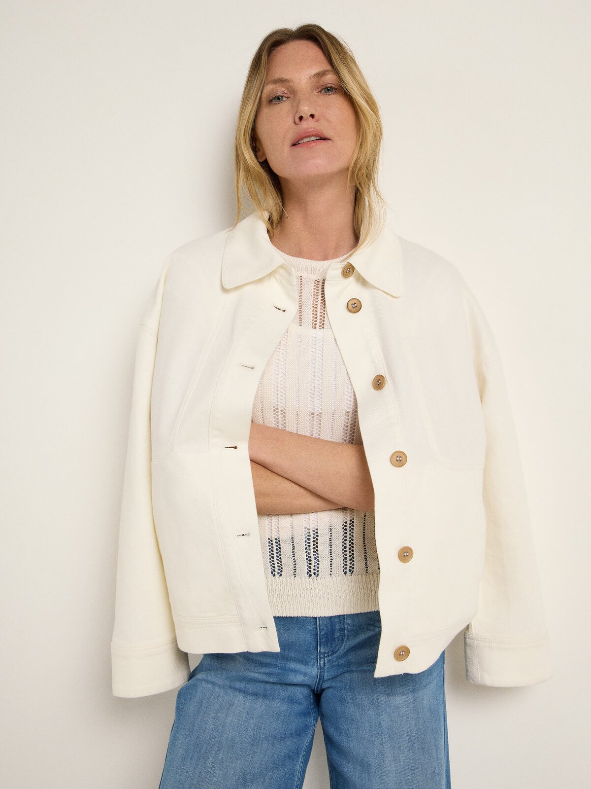 Relaxed Jacke (GOTS) - White von Lanius