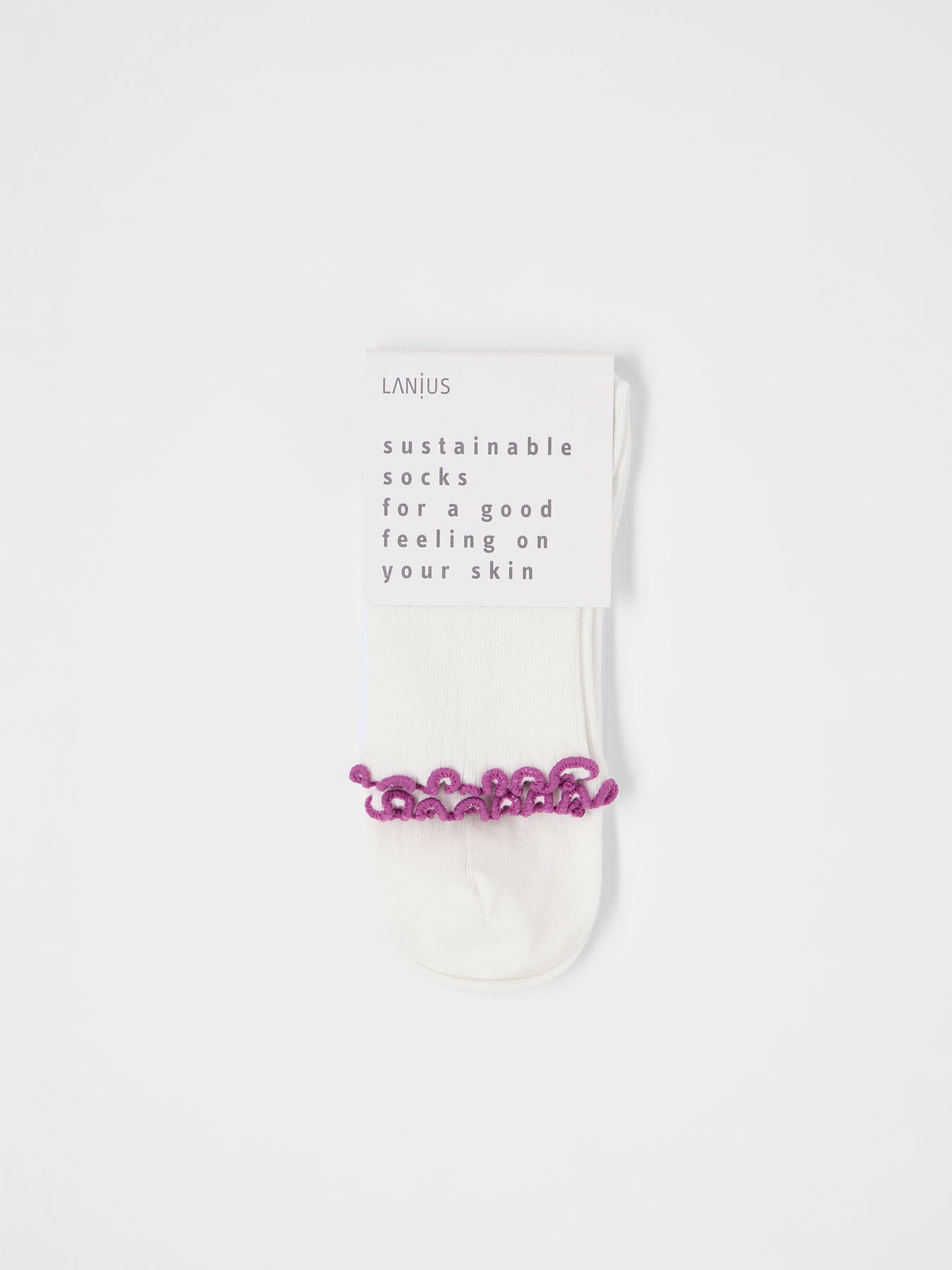 Socken mit Volant (GOTS) - Off White von Lanius