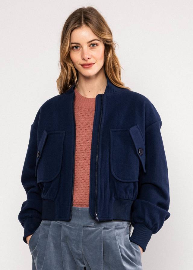 Blouson The Blenley - Sassy Wool Blue von Blutsgeschwister
