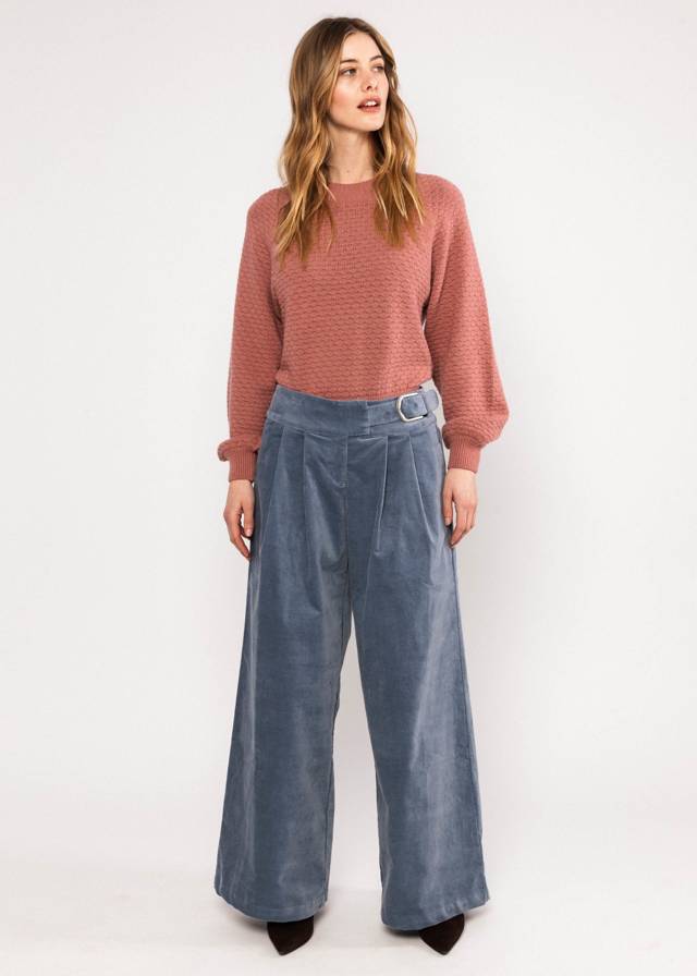 Bundfaltenhose Winny - Blue Rhythm Velvet von Blutsgeschwister
