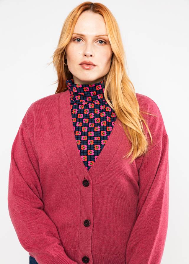 Cardigan Easy on You - Dusty Bloom Melange Pink von Blutsgeschwister