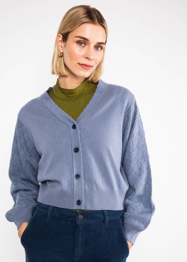 Cardigan Friend of Mine - Blue Ash Melange Blue von Blutsgeschwister