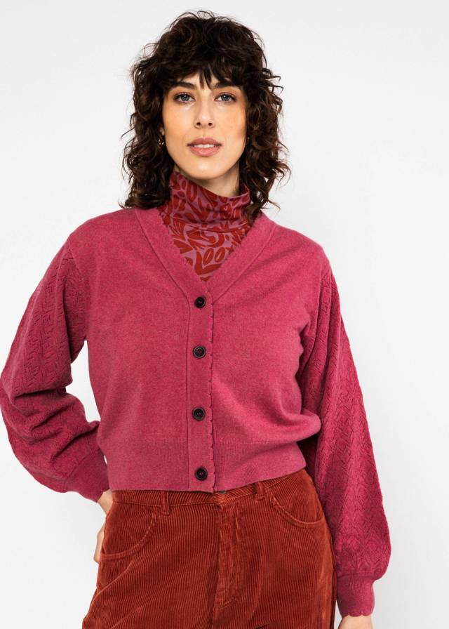 Cardigan Friend of Mine - Dusty Bloom Melange Pink von Blutsgeschwister