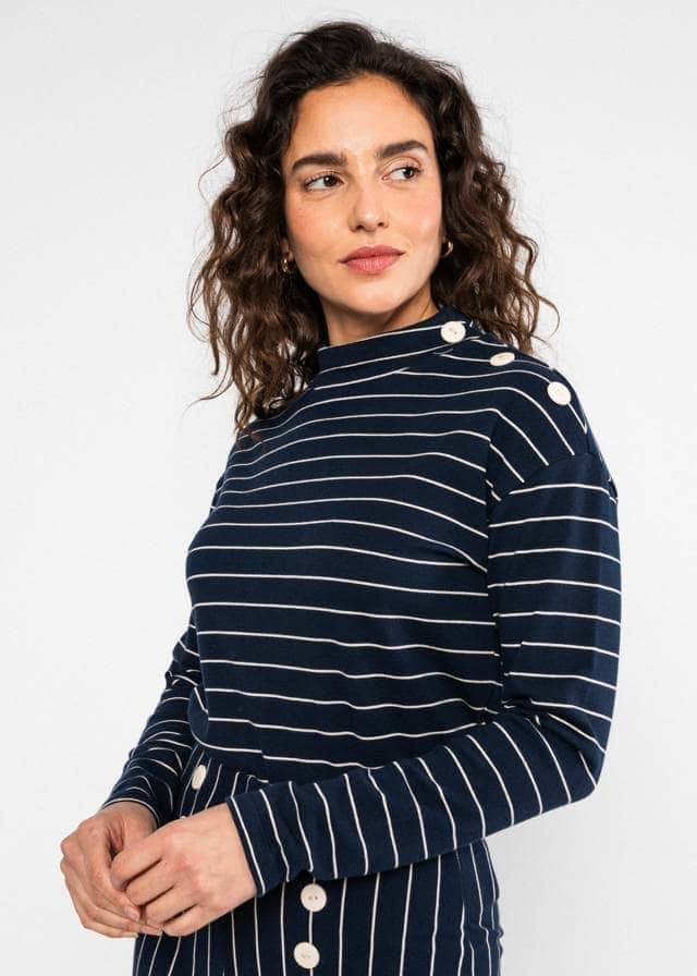 Longsleeve Stereo Rainbow Seafarer - Blue Line Stripes von Blutsgeschwister