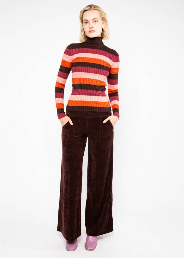 Rollkragenpullover Jazz & Chill Out - Retro Warmth Stripe Knit von Blutsgeschwister