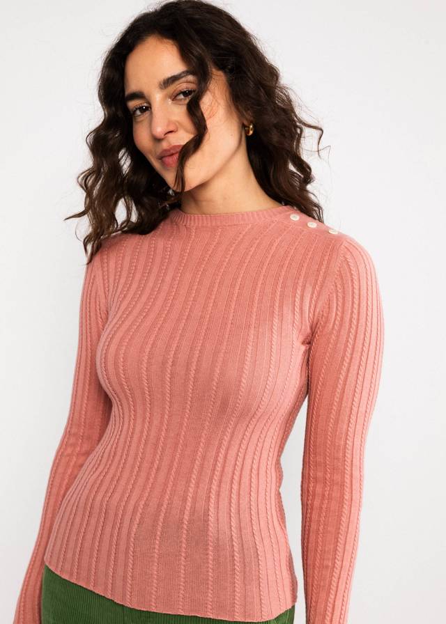 Strickoberteil Jazz & Chill Crew - Soft Rose Knit von Blutsgeschwister