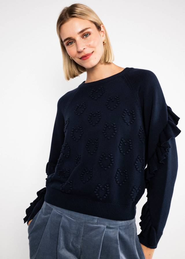 Strickpullover Camille - Shameless Love Knit Blue von Blutsgeschwister
