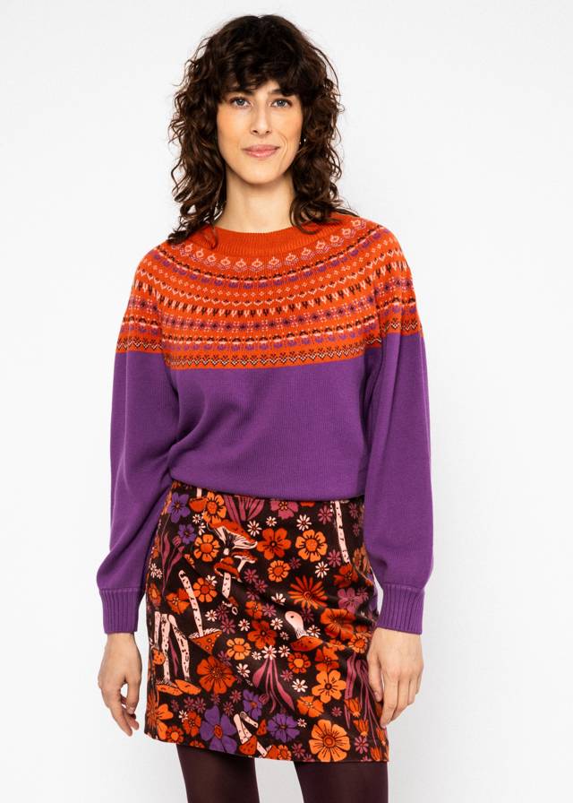 Strickpullover Scandi Circle - Worn In Winter Knit Orange von Blutsgeschwister