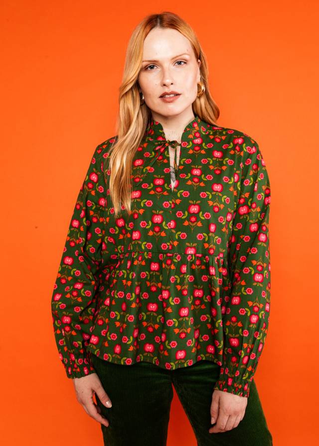 Viskose-Bluse Eliza’s Verse - Apple Love von Blutsgeschwister