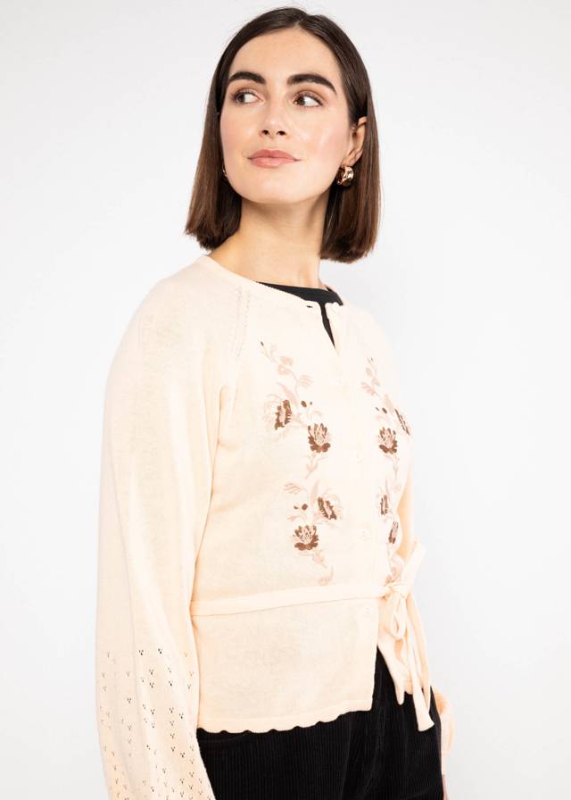 Winter Strickjacke Tender Thoughts - Beige Dream Knit von Blutsgeschwister