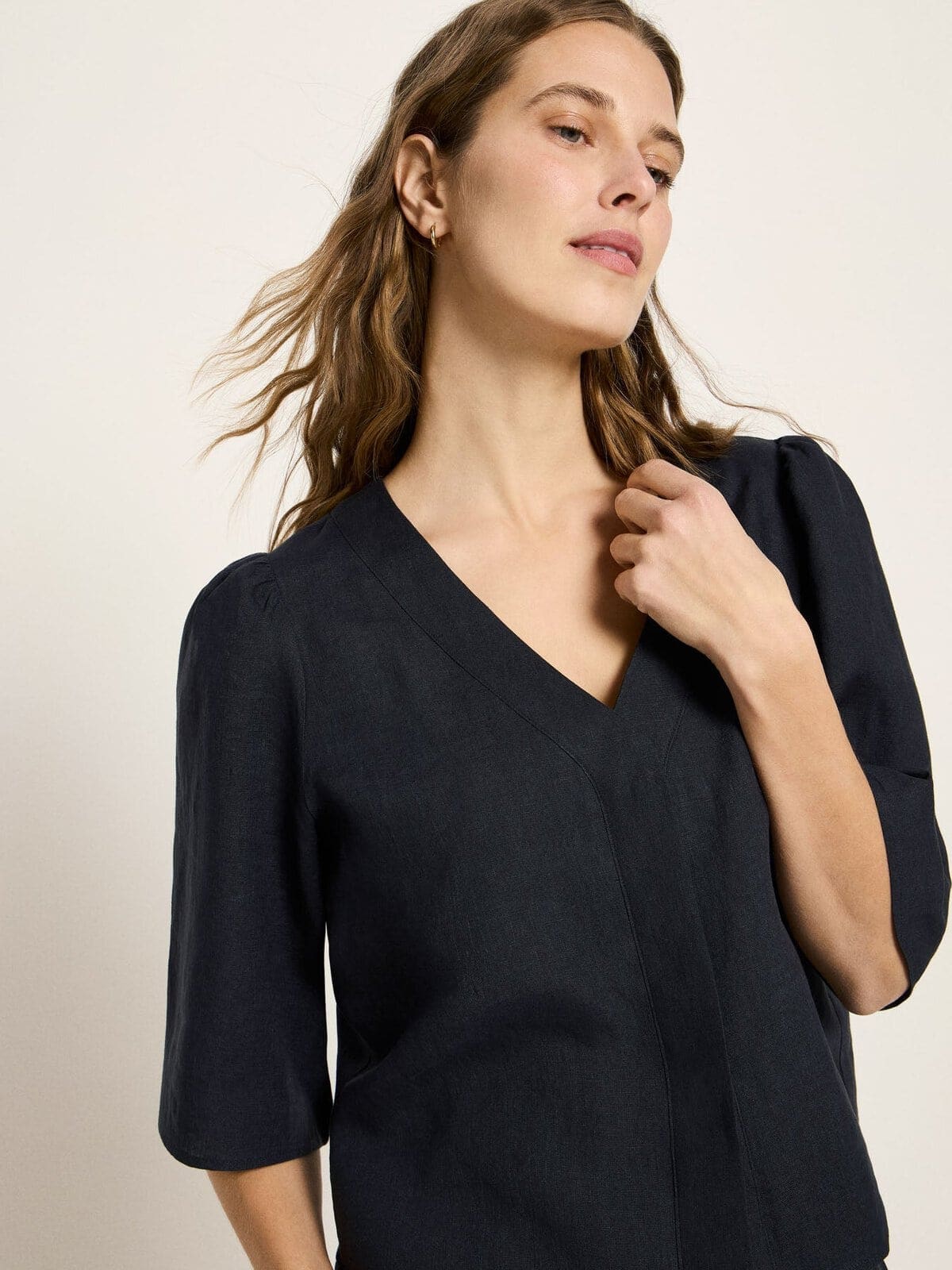 3/4 Arm Bluse (GOTS) - Midnight von Lanius