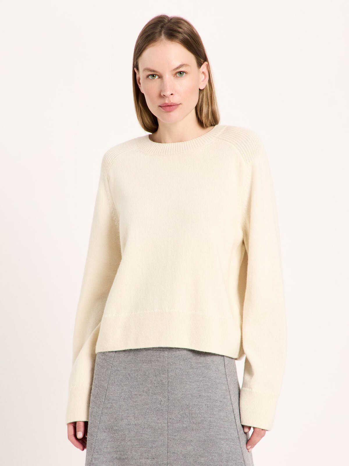 Cropped Pullover (GOTS) - Off White von Lanius