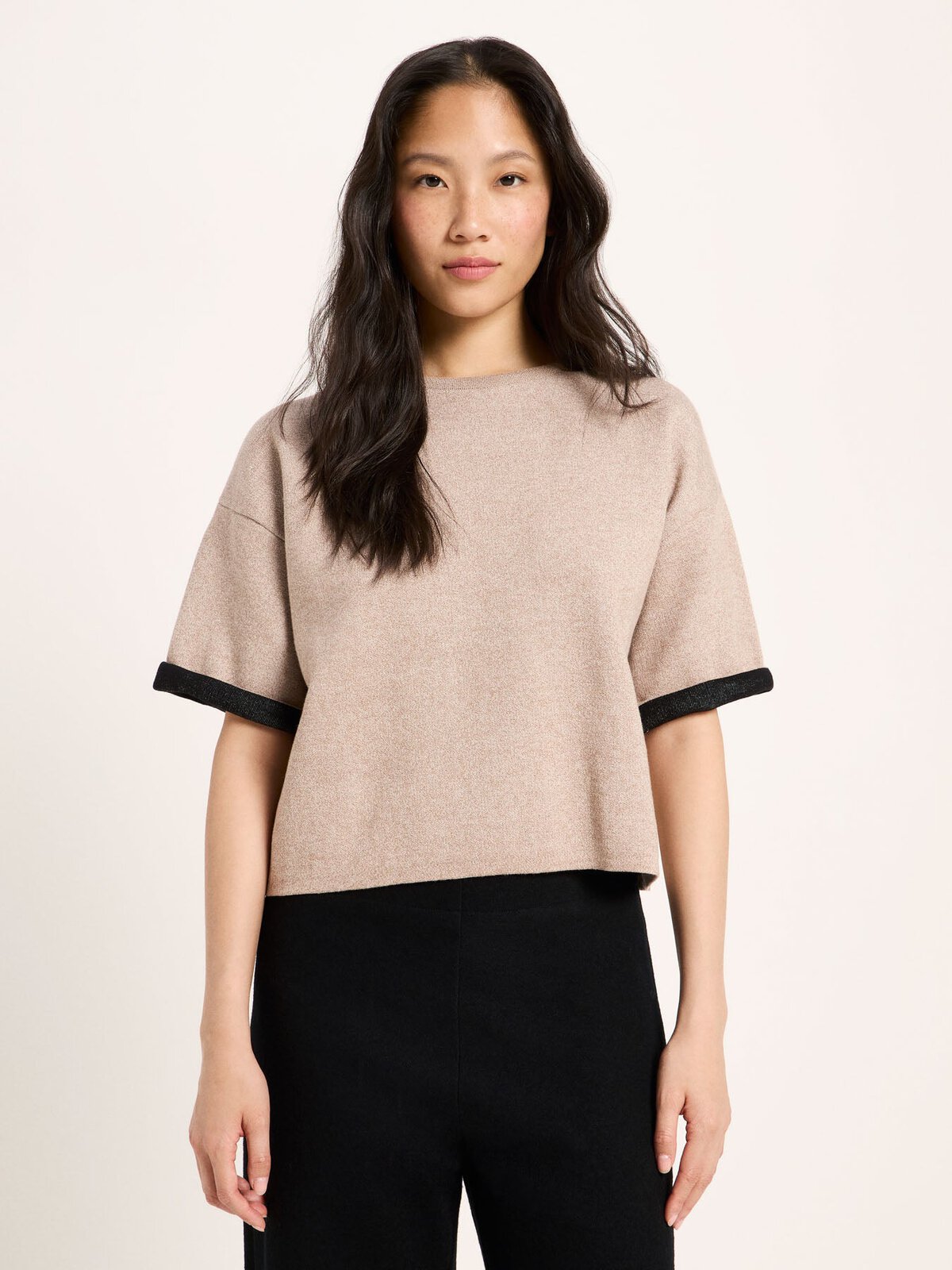 Doubleface Pullover (GOTS) - Mocca Mouse Mouline von Lanius