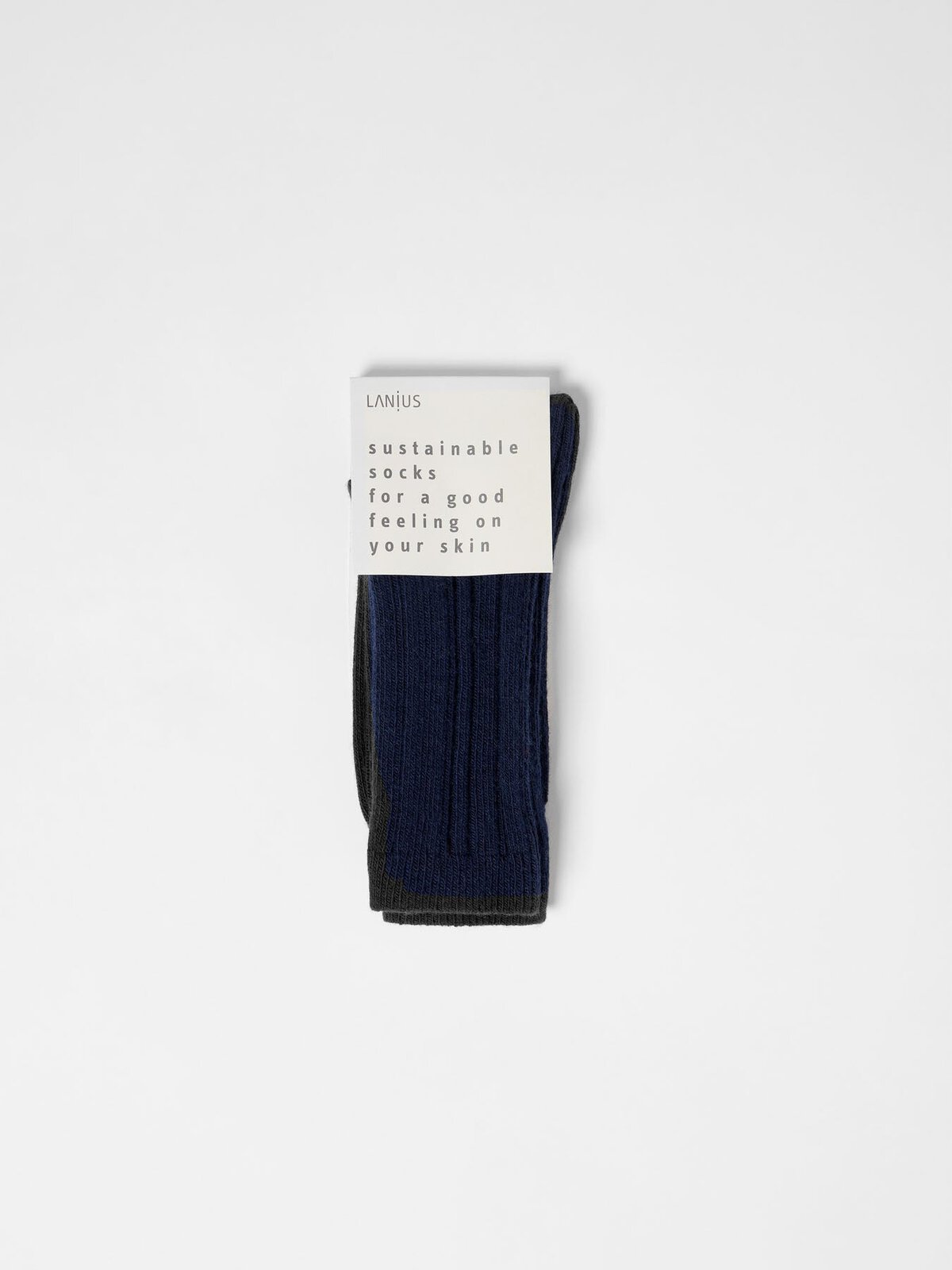 Rippenstrick-Socken (GOTS) - Midnight von Lanius