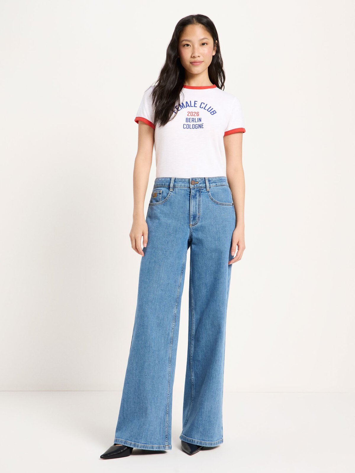 Wide Jeans "SALT" (GOTS) - Ocean Blue Denim von Lanius