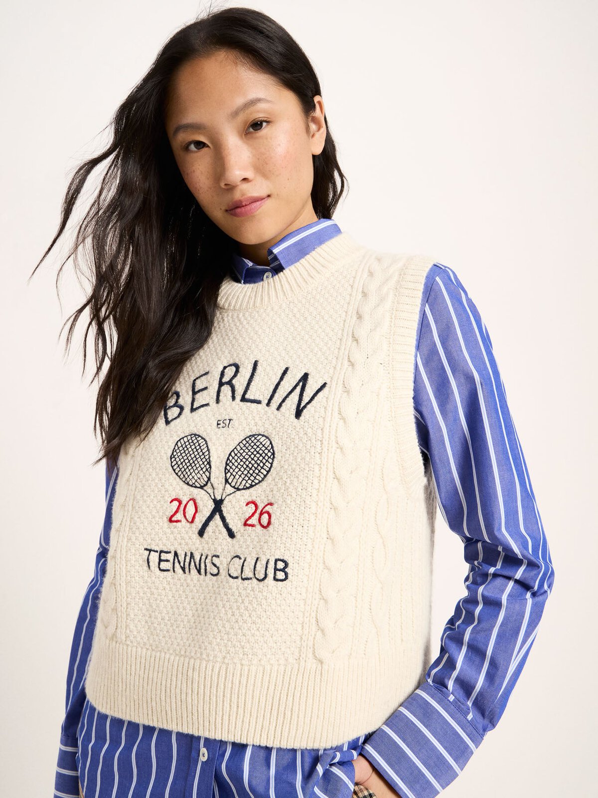 Zopf-Pullunder (GOTS) - Off White von Lanius