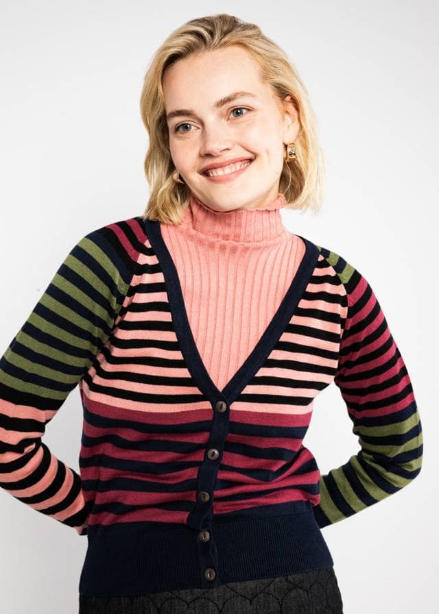 Cardigan Bright Side of Life - Beneath The Trees Stripes von Blutsgeschwister