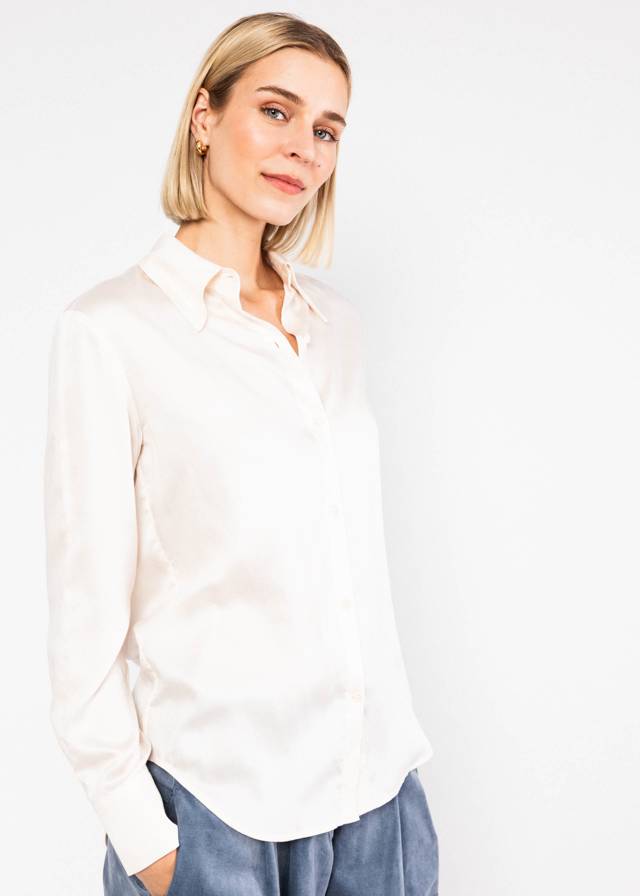 Hemdbluse Liora - Fresh Creamy White von Blutsgeschwister
