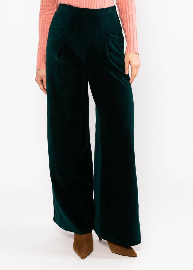 High-Waist-Hose Soft and Fitted - Art Nouveau Green von Blutsgeschwister