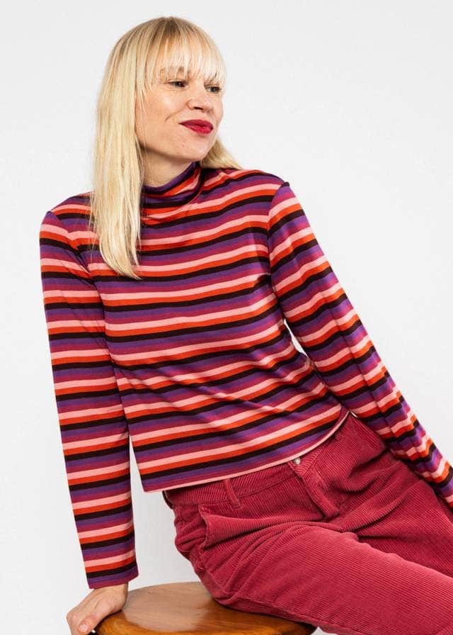 Jerseyshirt The Ease of Stripes - Retro Warmth Stripe von Blutsgeschwister