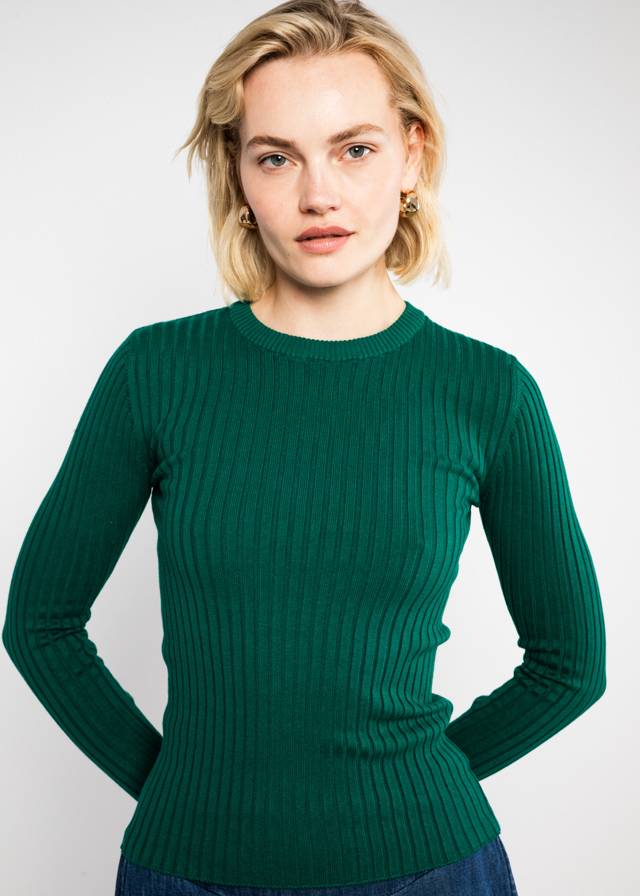 Longsleeve Jazz Crew - My Little Green Knit von Blutsgeschwister