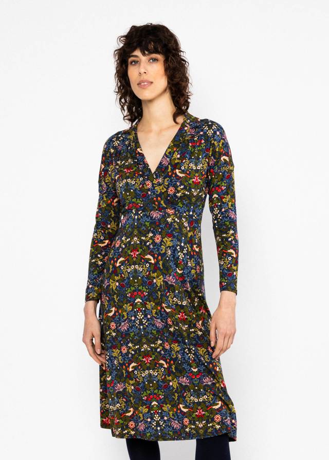 Midikleid Hédoniste Libre - Whispered Forest von Blutsgeschwister