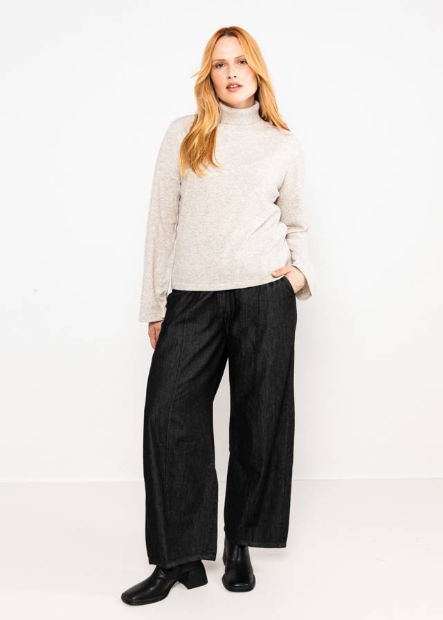 Rollkragenpullover Everyday You - Driftwood Glow Melange Beige von Blutsgeschwister