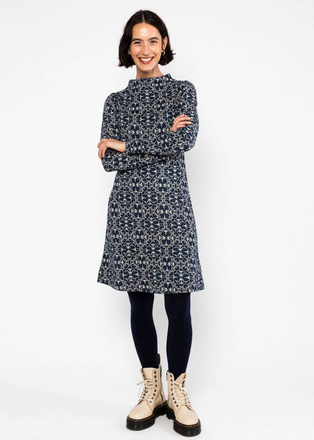 Strickkleid Cosy Zen Tangle - Vienna Art Blue von Blutsgeschwister