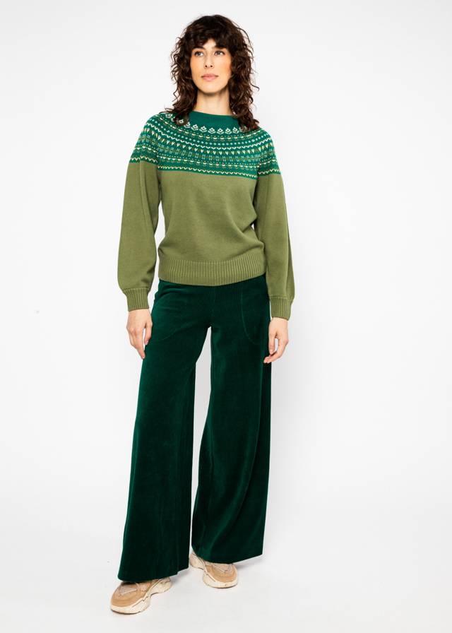 Strickpullover Scandi Circle - Worn In Winter Knit Green von Blutsgeschwister