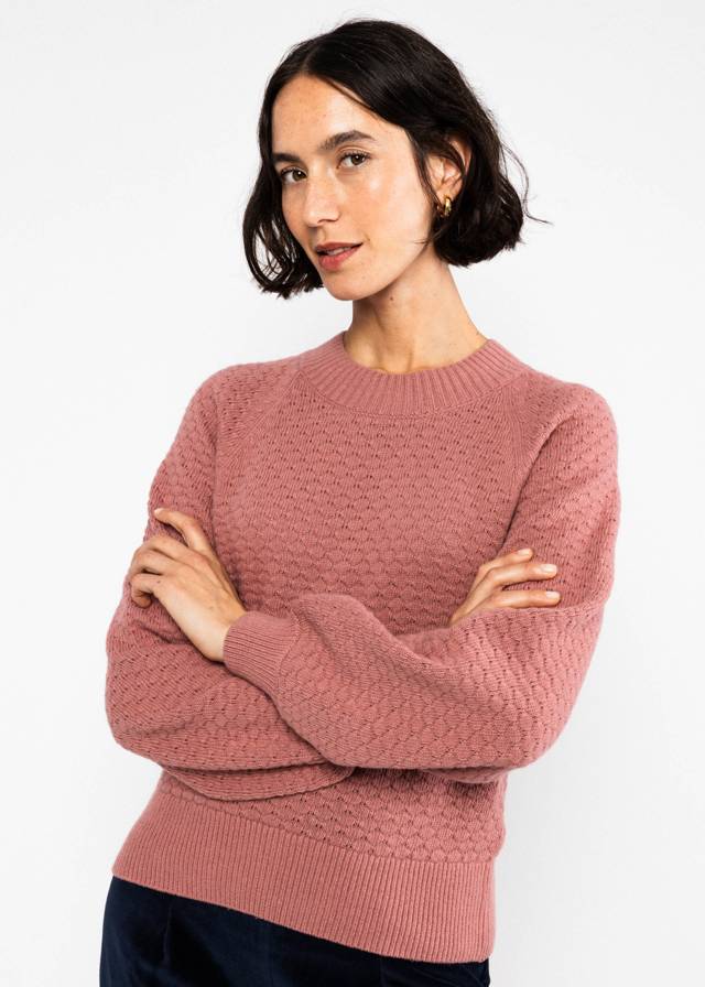 Wollpullover Cosy Bubble - Vintage Pink Knit von Blutsgeschwister