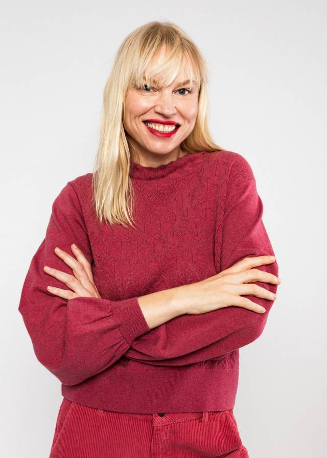 Wollpullover Feeling Fancy - Dusty Bloom Melange Pink von Blutsgeschwister